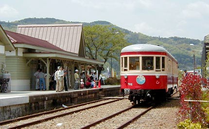 美咲町の柵原ふれあい鉱山公園にある車両