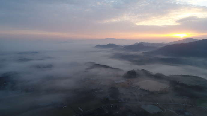 清水寺から望む雲海