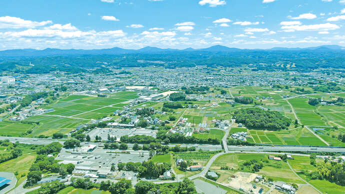 上空から見た本宮市