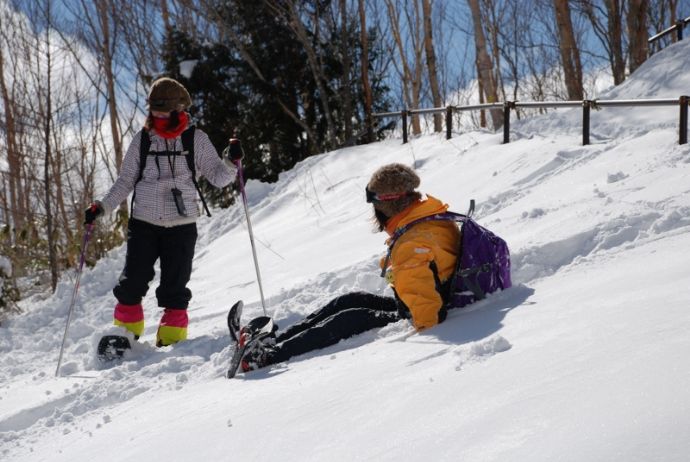 ヘブンスそのはら Snow Worldのスノーシューコースであるいわなの森