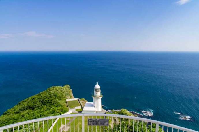 北海道室蘭市の地球岬から眺める水平線