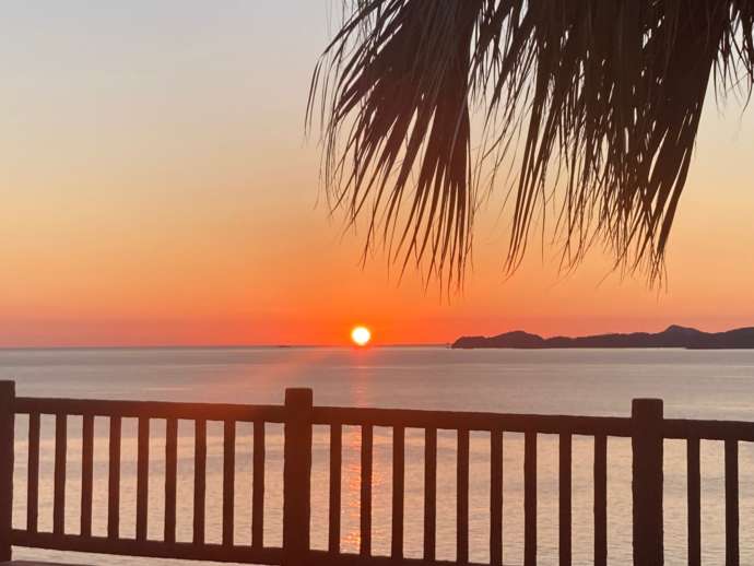 長島町に沈む夕日