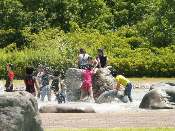 神奈川県中井町にある中井中央公園の水辺の広場