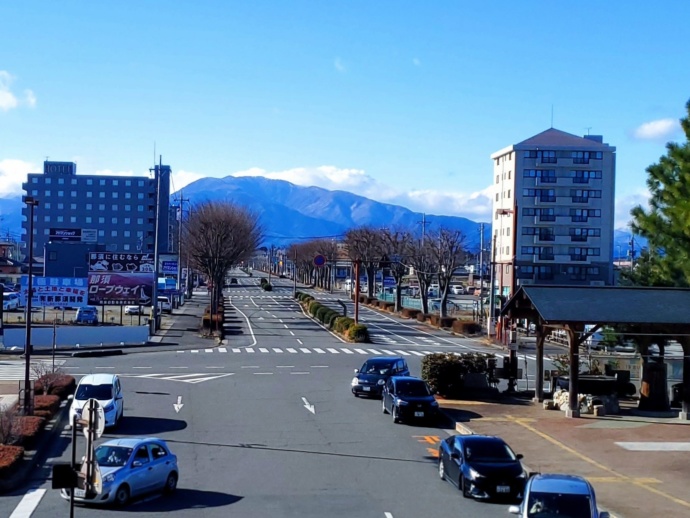 那須塩原駅から望む山並み