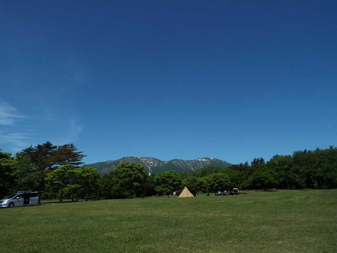 緑が際立つ初夏の吹上高原キャンプ場