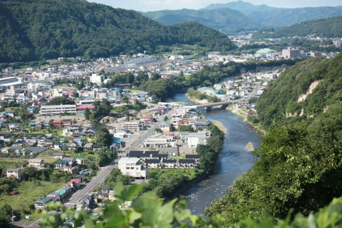 二戸市の航空写真