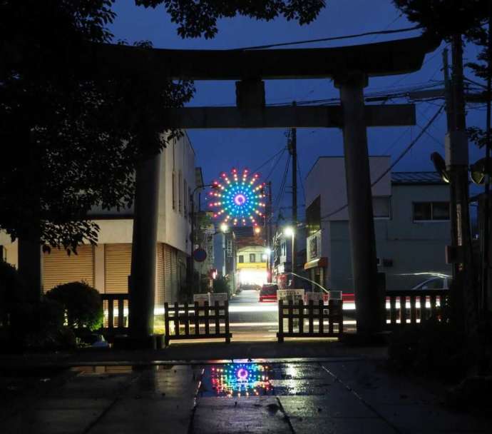 報徳二宮神社から見える観覧車