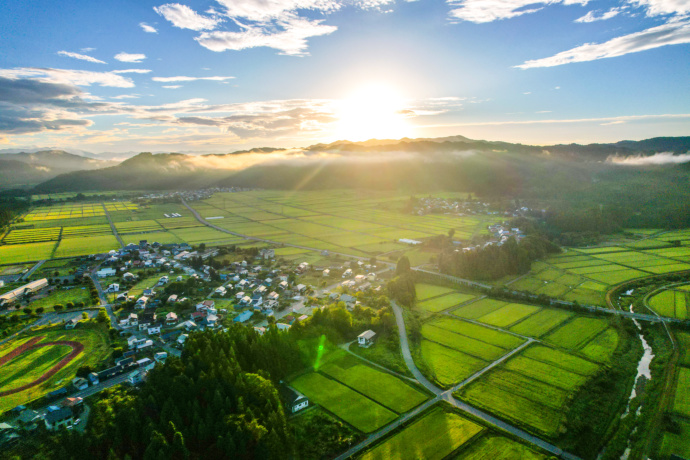 福島県西会津町の風景