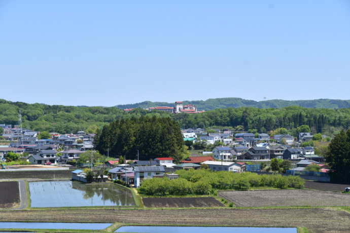 西郷村の自然に囲まれた住宅街