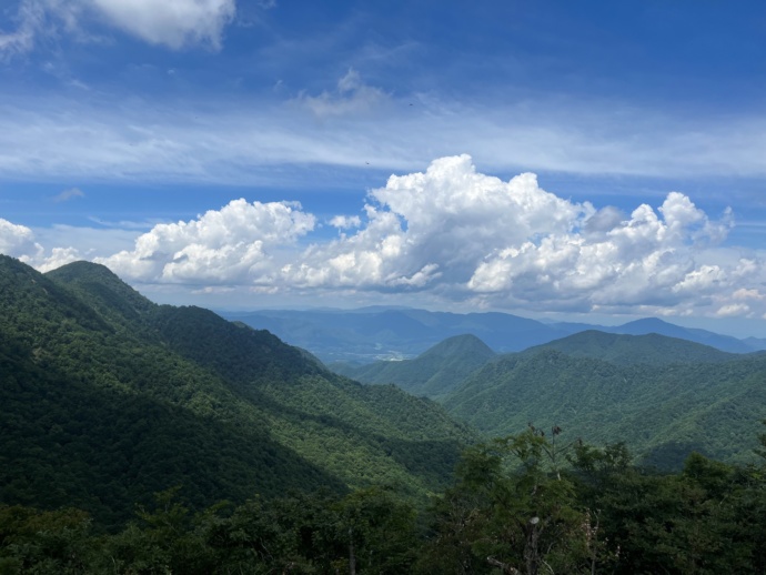 西郷村の甲子山から見た風景