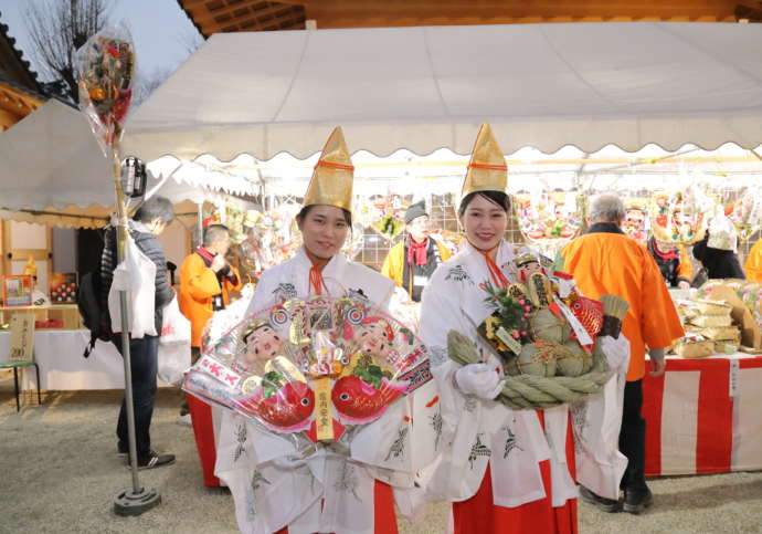 大阪府高槻市にある野見神社「高槻えびす祭り」の様子