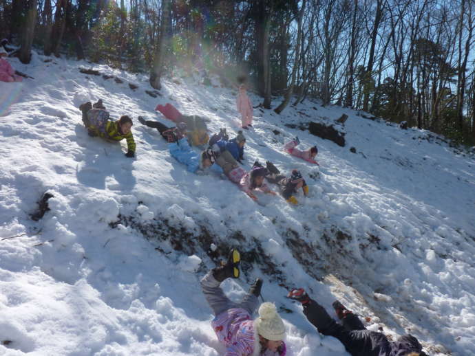 雪遊びを楽しむ子どもたちの様子