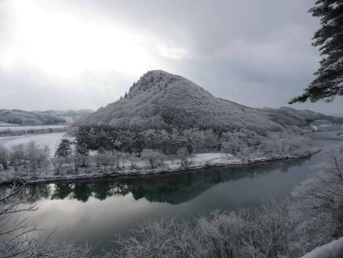 能代市の冬の風景