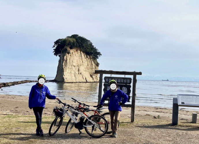 「道の駅すずなり」からレンタサイクルで見附島へ