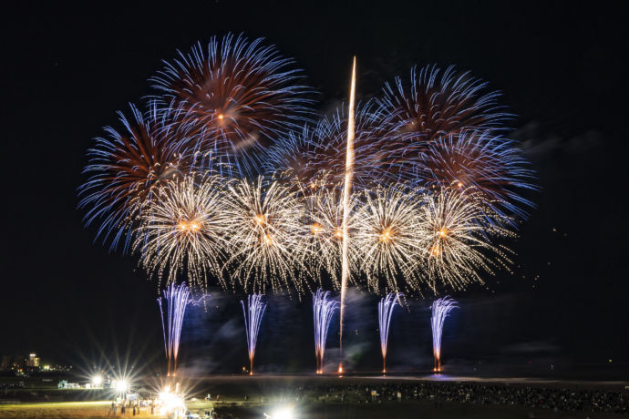 大洗海上花火大会の様子