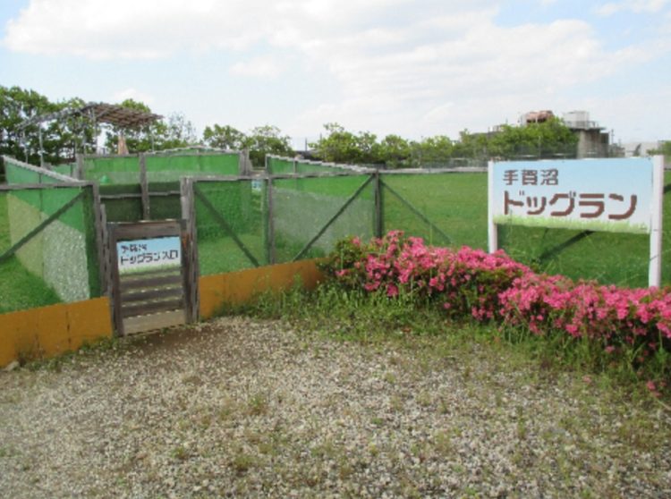 千葉県柏市にある「奥手賀ツーリズム Kingfisher Garden」のドッグラン