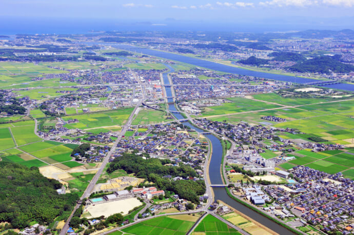 遠賀町の全景