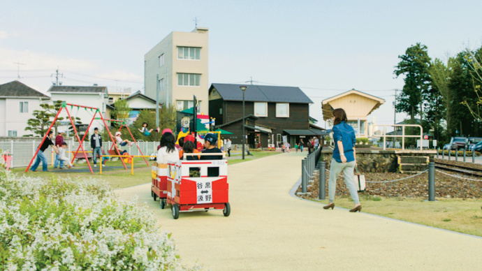 黒野駅レールパークの公園での様子