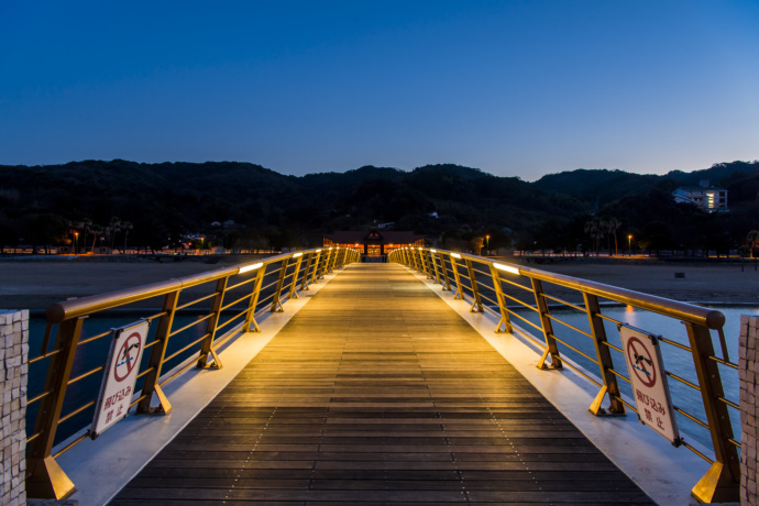 田ノ浦ビーチの風景（夜間）その1