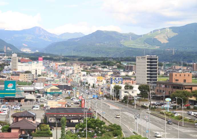 大津町の中心街の風景