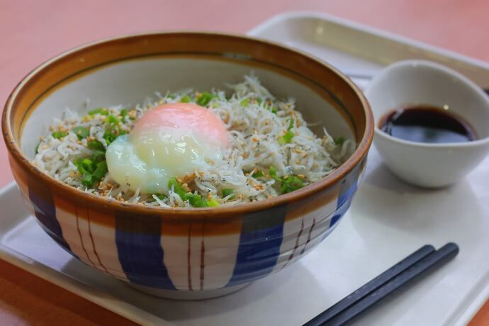 「道の駅たのうら」のしらす丼