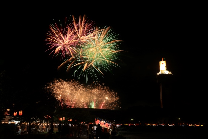 おうら祭りの打ち上げ花火