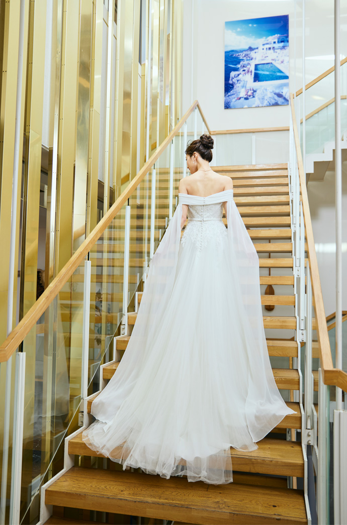ロイヤルカイラウェディングのドレスのひとつマーメイドラインドレス