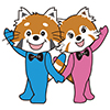 福井県鯖江市のレッサーパンダのキャラクター・メガメガとウルウル