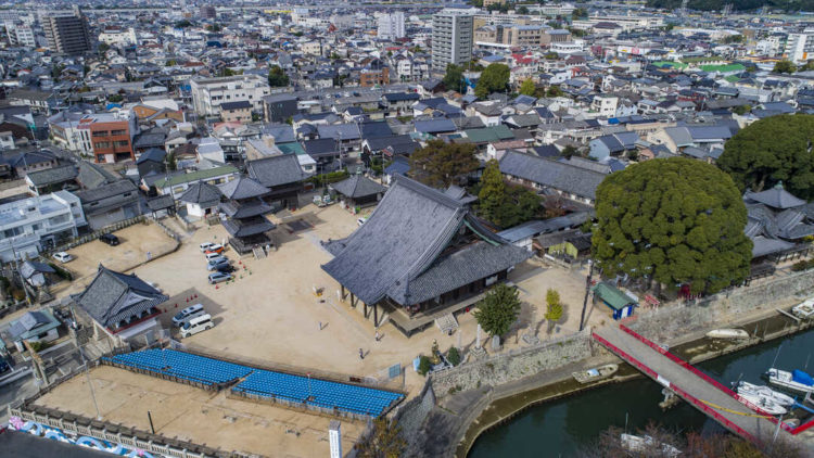 西大寺上空からの風景