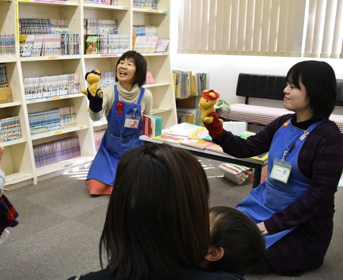 三芳町の図書館事業の様子