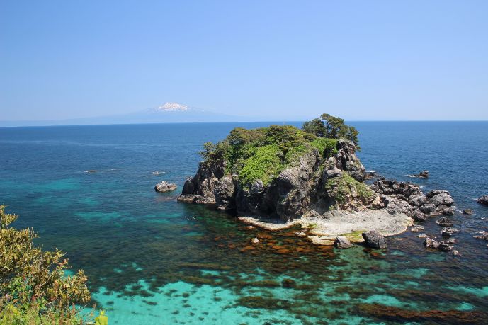 酒田市の飛島の鼻戸崎展望台