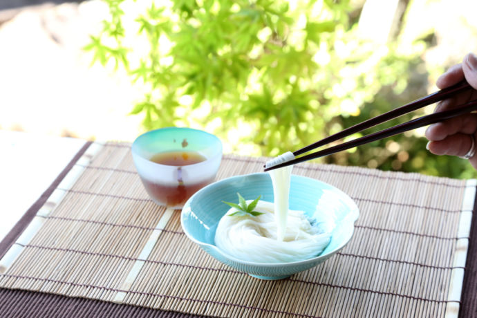 夏にぴったりな三輪そうめん