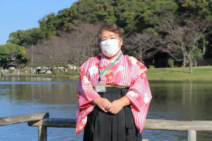 三溪園の広報担当岩本さん