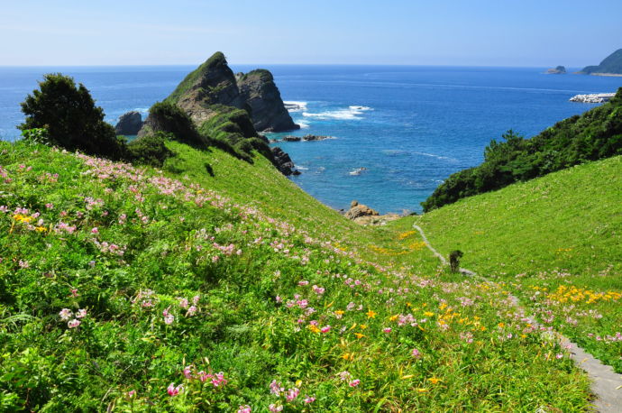 薩摩川内市の甑島にある鳥ノ巣山展望所