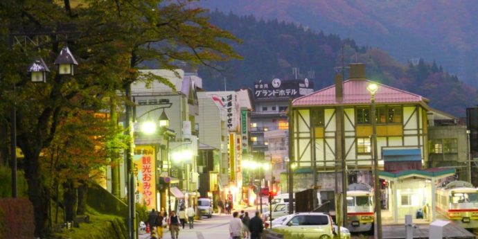 宇奈月温泉街の風景