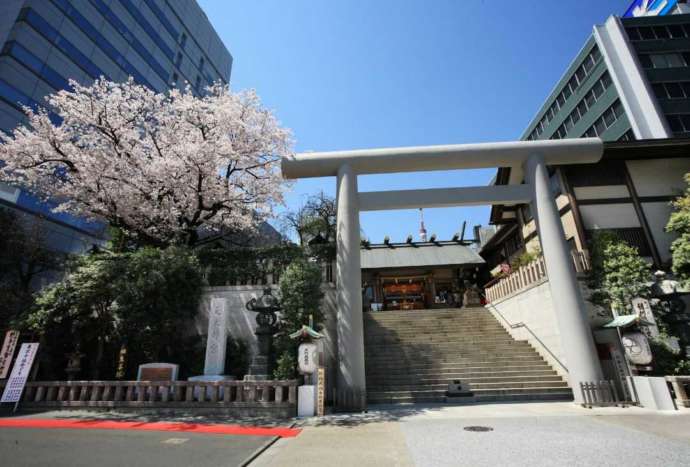 東京都港区にある芝大神宮の鳥居