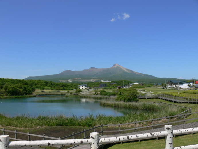 鹿部町にあるひょうたん沼公園