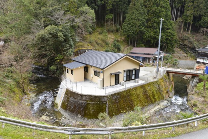 ゲストハウス「山桜」を上空から見たところ