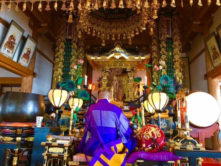 下野大師華蔵寺の安産祈願の様子