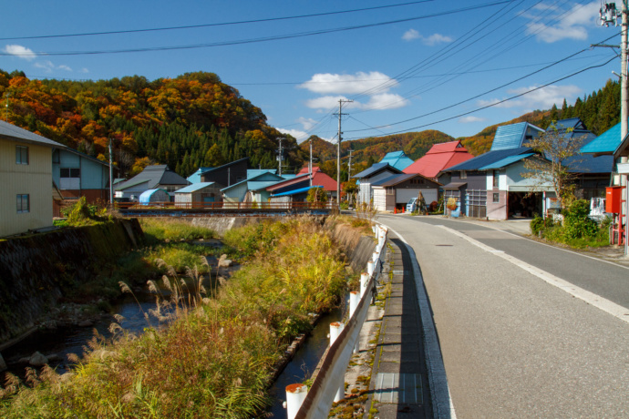 福島県昭和村のまち並み