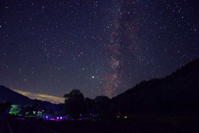 福島県昭和村で見られる満天の星空