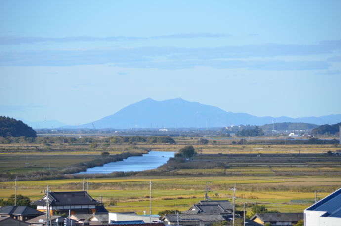 築山から見える酒々井町のまちなみ