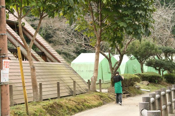 清流の森大川原峡キャンプ場の常設テント