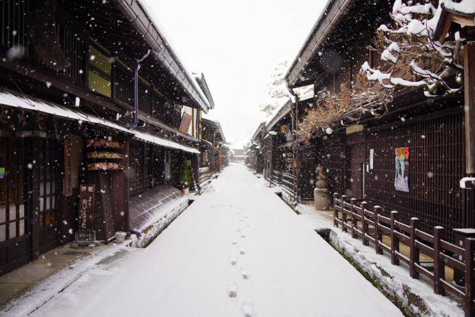 古い町並の風景（冬）