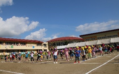 多古町の小学校におけるイベントの様子