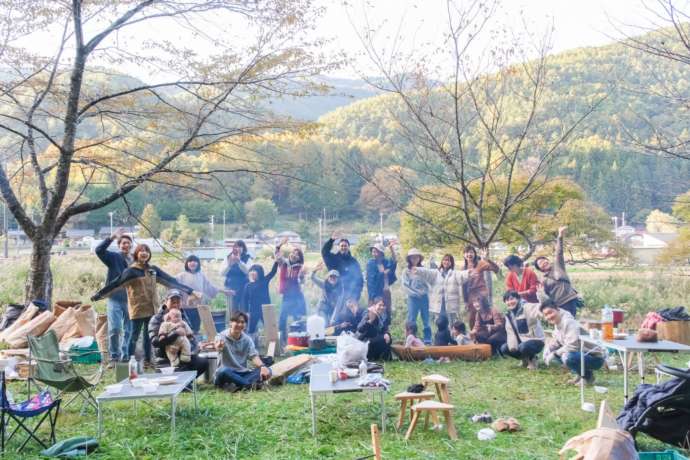 「たつの mix Family Camp」参加者の集合写真