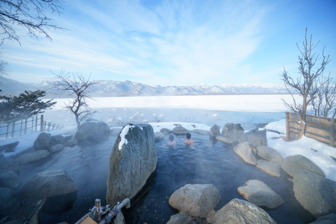 弟子屈町の絶景を見渡せる露天風呂