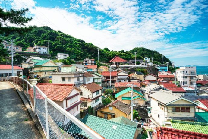 神島のレトロな町並み