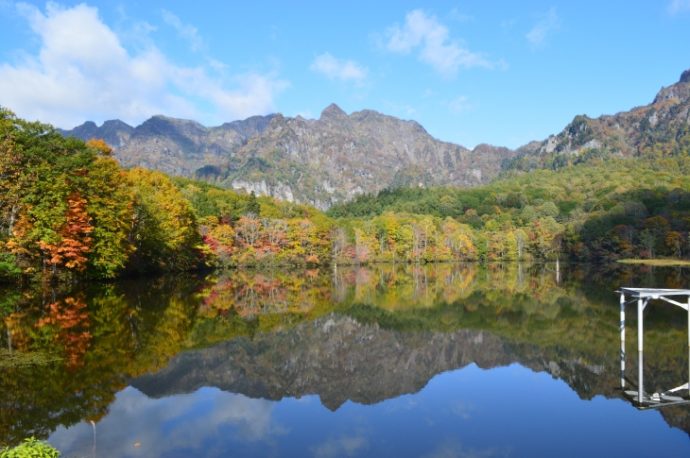 鏡池と戸隠連峰