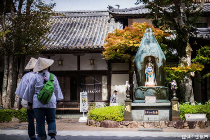 徳島市のお遍路の様子